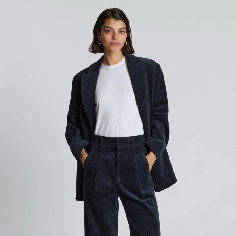 Everlane Dark Blue Corduroy Blazer
